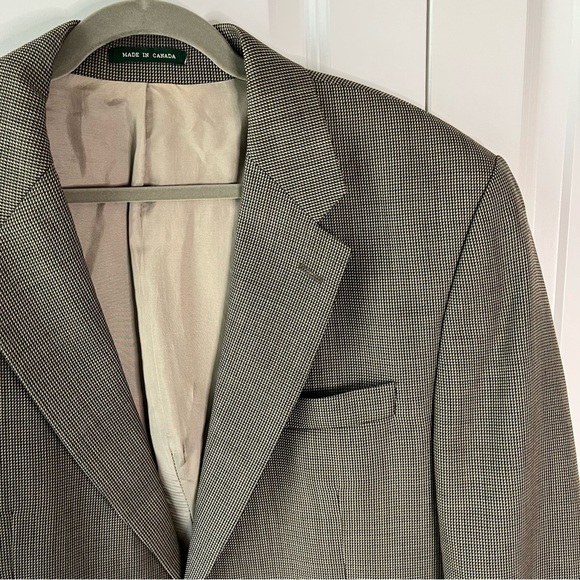 Ralph Lauren Wool Men's Blazer Sport Coat Casual Jacket Size 45L 2 Button‎ Brown - Picture 4 of 11